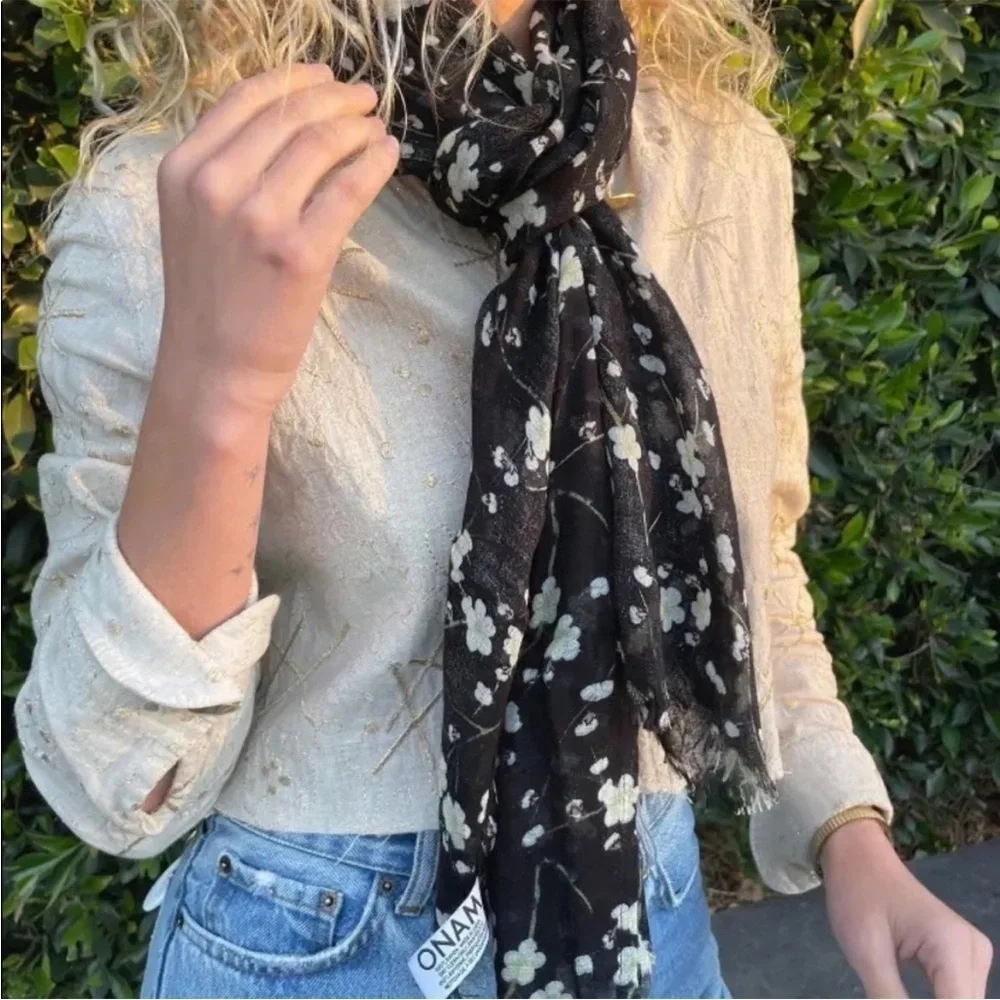 ONAM In-Bloom Scarf in Night Botanical